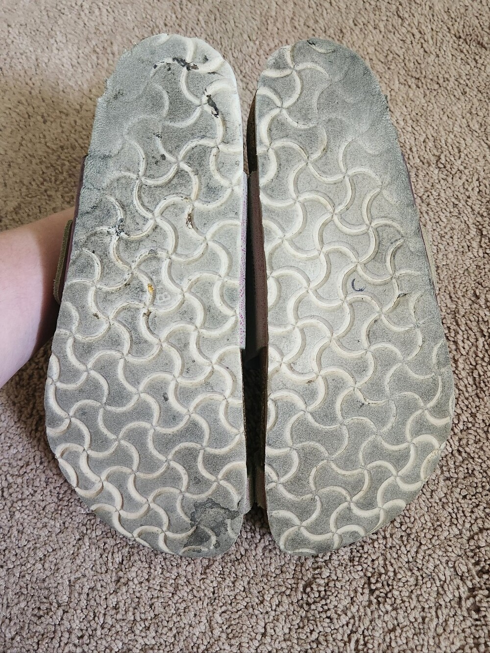 Birkenstock MIRAMAR Big Buckle Leather Ceramic Pattern Rose Rare Discontinued 38 - Picture 7 of 8